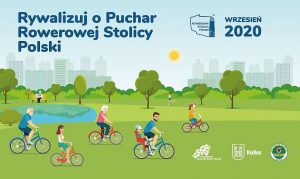 Plakat promujący rywalizację o Puchar Rowerowej Stolicy Polski