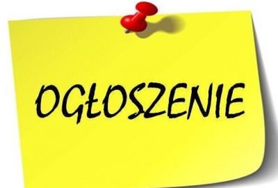 ogloszenie 1 400x270 - Informacja o wyborze wykonawcy opracowanie dokumentu pn. „Program poprawy bezpieczeństwa na obszarze Aglomeracji Kalisko-Ostrowskiej”