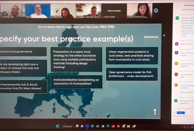 stotkanie ke 22 11 2022 400x270 - Spotkanie on-line z przedstawicielami Banku Światowego i Komisji Europejskiej na temat Planu działania na trenie Obszarów Funkcjonalnych UE