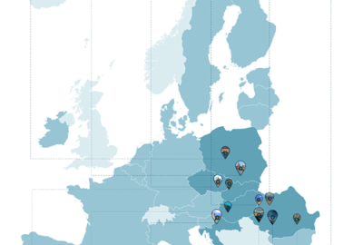 Grafika przedstawiająca obszar funkcjonalny w EU do którego należy Aglomeracja Kalisko-Ostrowska