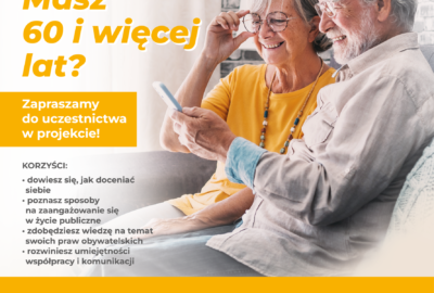 Projekt "Jestem, działam, decyduję - to ja, aktywny Senior"