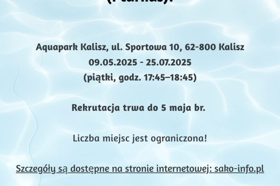 basen rekrutacja I turnus 950x630 - Rekrutacja na I turnus gimnastyki w wodzie!
