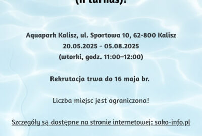 basen ii turnus 500px 400x270 - Rekrutacja na II turnus gimnastyki w wodzie!