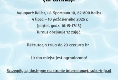 III turnus 400x270 - Rekrutacja na III turnus gimnastyki w wodzie!