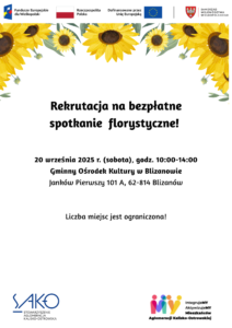 florystyka 20.09.2025 blizanow 212x300 - Rekrutacja na spotkanie florystyczne - 20 września 2025 r. - Gminny Ośrodek Kultury w Blizanowie