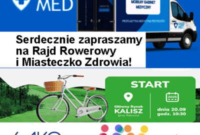 Rajd rowerowy plus miasteczko zdrowia 2025 400x270 - Serdecznie zapraszamy na Rajd Rowerowy i Miasteczko Zdrowia!