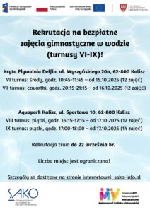 Rekrutacja na cztery turnusy gimnastyki w wodzie! rekrutacja basen 09 2025 212x300 - Rekrutacja na cztery turnusy gimnastyki w wodzie!