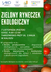 Zielony Ryneczek mieszkancy 7.11.2025 212x300 - Zielony Ryneczek Ekologiczny – zapraszamy mieszkańców Aglomeracji Kalisko-Ostrowskiej!