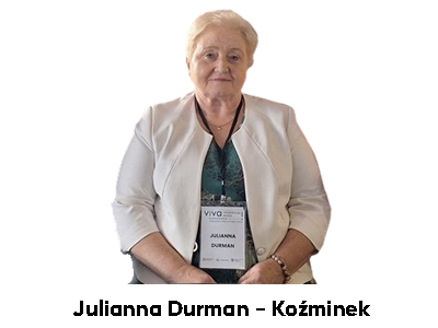 Plebiscyt "Seniorka lub senior 2025 roku w Aglomeracji Kalisko-Ostrowskiej" - prezentacja kandydatek i kandydatów Durman Julianna Kozminek h300px - Plebiscyt "Seniorka lub senior 2025 roku w Aglomeracji Kalisko-Ostrowskiej" - prezentacja kandydatek i kandydatów