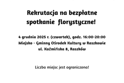 florystyka raszkoww 400x270 - Zapraszamy na spotkanie florystyczne w Raszkowie!