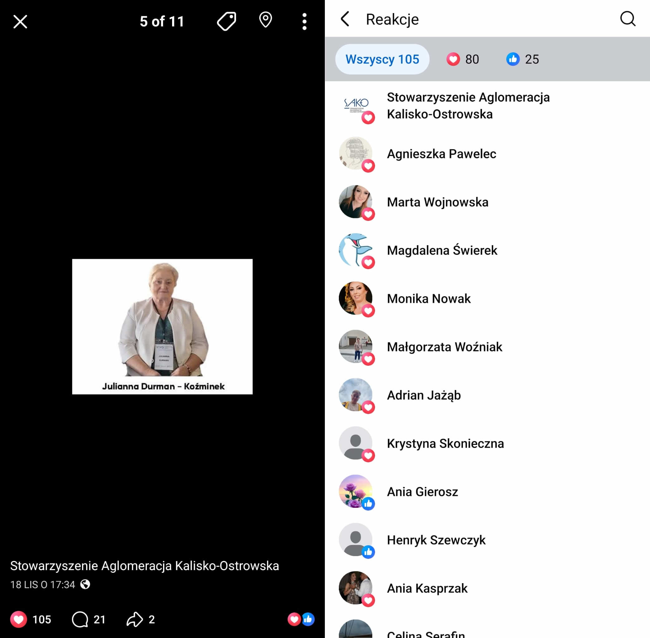07 wyniki plebiscyt 2025 Julianna Durman - Wyniki plebiscytu &bdquo;Seniorka lub senior 2025 roku w Aglomeracji Kalisko-Ostrowskiej&rdquo;