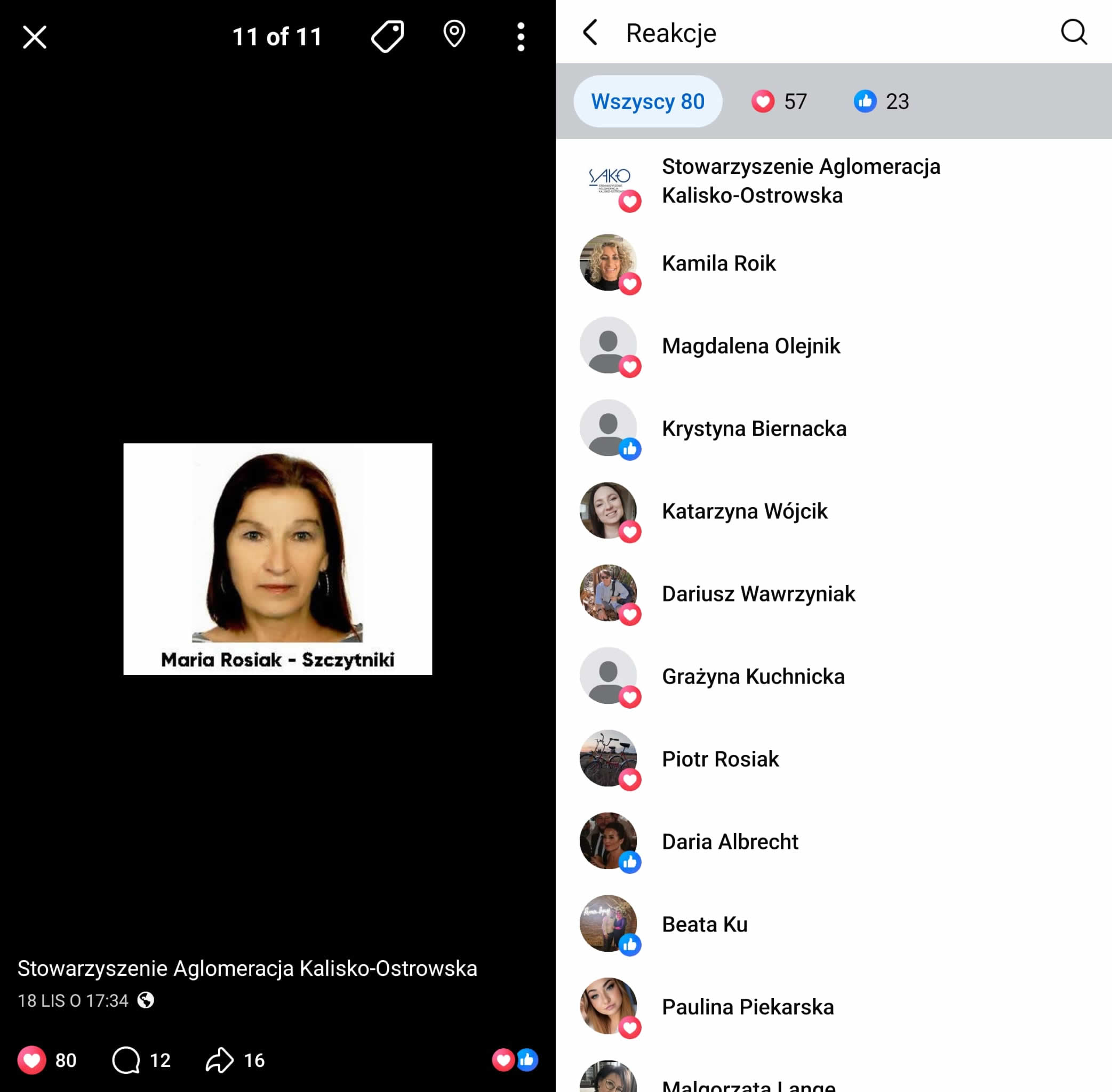 10 wyniki plebiscyt 2025 Maria Rosiak - Wyniki plebiscytu &bdquo;Seniorka lub senior 2025 roku w Aglomeracji Kalisko-Ostrowskiej&rdquo;