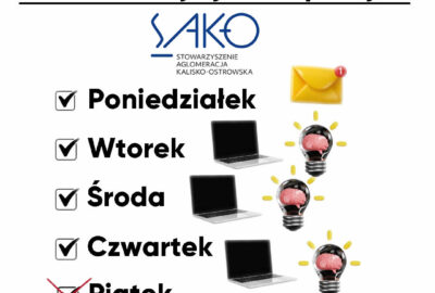 pracuj madrzej nie dluzej skrocony tydzien pracy 400x270 - Projekt pilotażowy „Pracuj mądrzej, nie dłużej – skrócony tydzień pracy w Biurze SAKO”