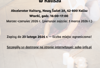Joga Kalisz 400x270 - Rekrutacja na bezpłatne zajęcia z gimnastyki i jogi w Kaliszu