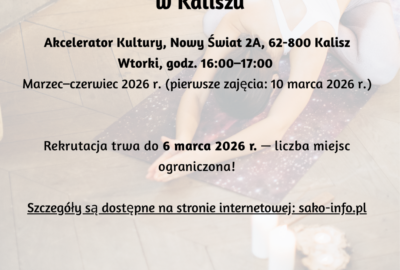 joga kalisz 400x270 - Rekrutacja na bezpłatne zajęcia z gimnastyki i jogi w Kaliszu