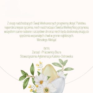 zyczenia wielkanocne 2026 300x300 - Życzenia Wielkanocne od Zarządu i Pracowników Biura Stowarzyszenia Aglomeracja Kalisko-Ostrowska