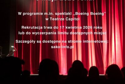 plakat teatr 400x270 - Zapraszamy do uczestnictwa w wyjeździe integracyjnym do Warszawy!