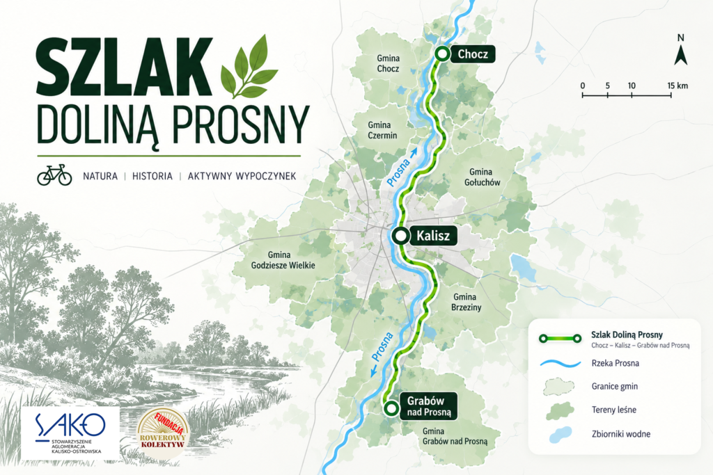 Debata dotycząca produktu turystycznego "Szlak rowerowy Doliną Prosny". Za nami pierwsze spotkanie. Szlak Dolina Prosny Mapa Trasy 1024x683 - Debata dotycząca produktu turystycznego "Szlak rowerowy Doliną Prosny". Za nami pierwsze spotkanie.